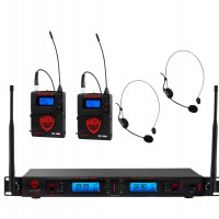 NADY 2W-1KU HM-10 雙通道真分集無線頭戴系統（全向微型頭戴話筒）
