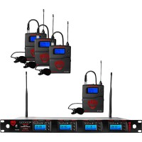 NADY 4W-1KU LT/O 四通道真分集無線領夾系統（全向微型領夾話筒）